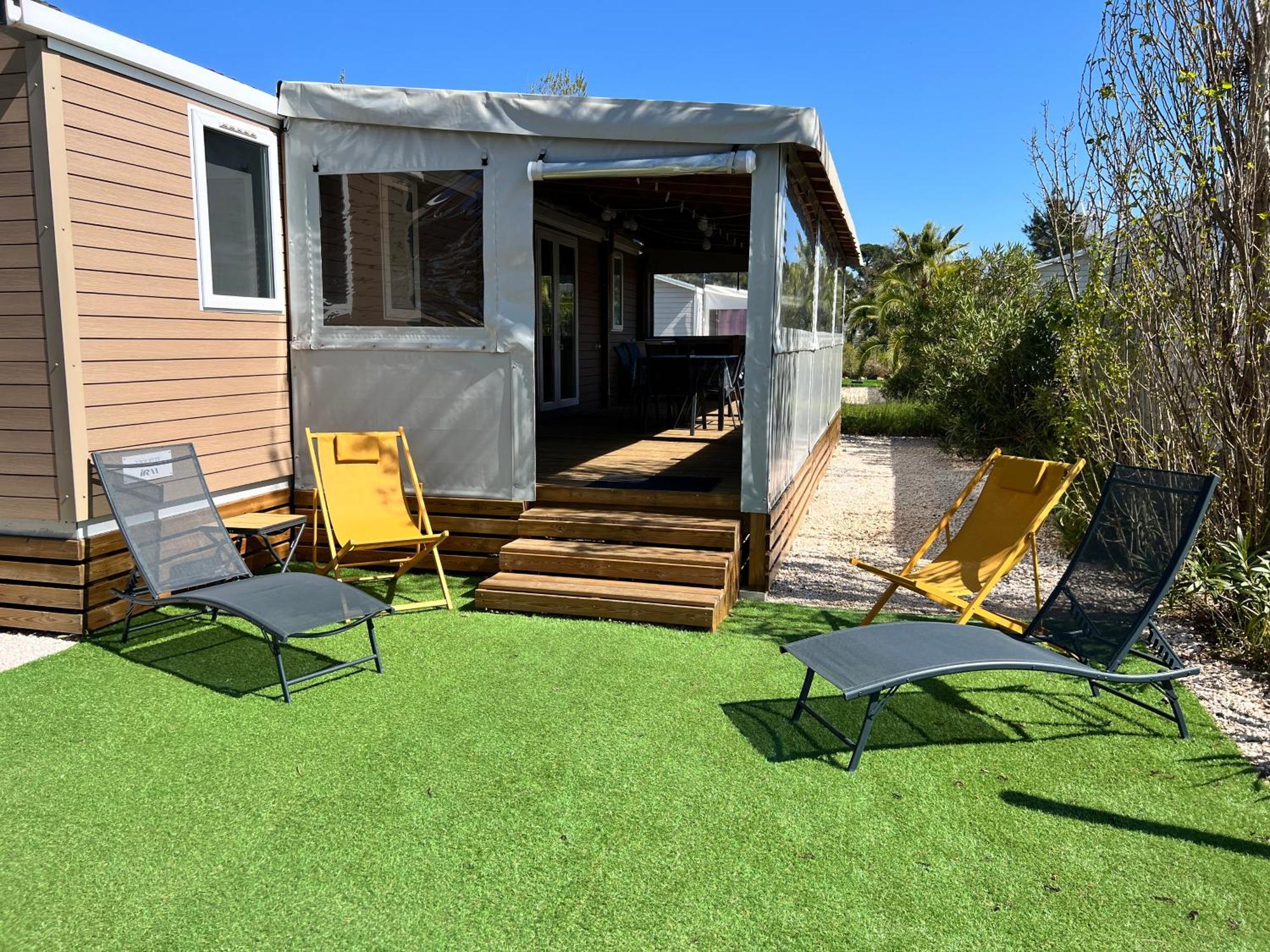 Mobil Home Neuf 6 P Climatise A Hyeres A 200 M De La Mer Dans Camping 4 Etoiles Exteriör bild